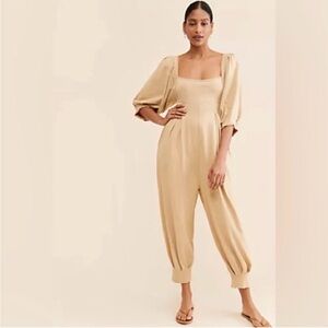 Free People Gotta Love Jumpsuit NWT (IVORY)